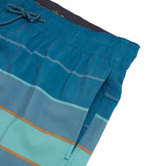 Hang Ten Men's Swim Trunk Shorts Green Striped Quick Dry - Picture 5 of 9